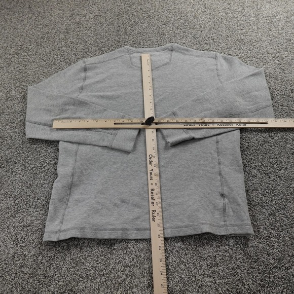 Eddie Bauer Sweater Mens M Gray Waffle Knit Thermal Crewneck Pullover Outdoor - Picture 6 of 11